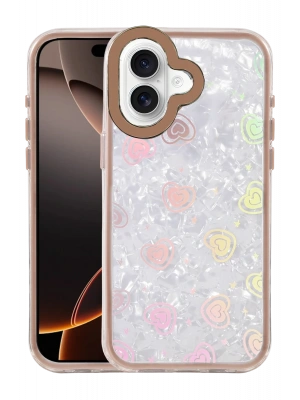 Newface Apple iPhone 16 Lumi Desenli Kapak - Çöl Titanyum