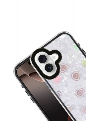 Newface Apple iPhone 16 Lumi Desenli Kapak - Siyah