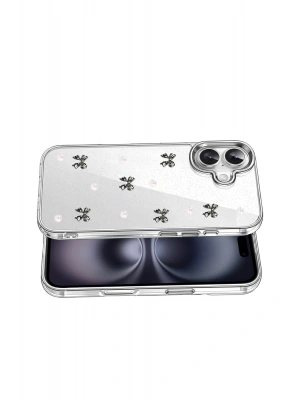 Newface Apple iPhone 16 Plus Fiyonk Desenli Kapak - Desen 8