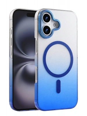 Newface Apple iPhone 16 Plus Glossy Magsafe Kapak - Mavi