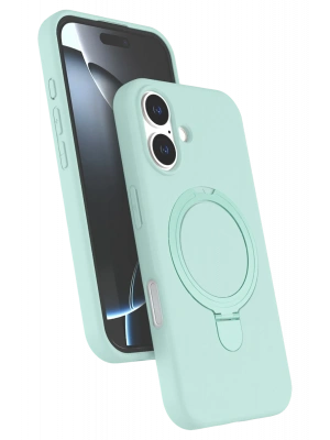 Newface Apple iPhone 16 Plus Regal Magsafe Standlı Kapak - Su Yeşili