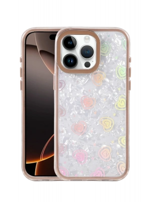 Newface Apple iPhone 16 Pro Lumi Desenli Kapak - Çöl Titanyum