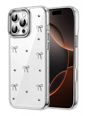 Newface Apple iPhone 16 Pro Max Fiyonk Desenli Kapak - Desen 5