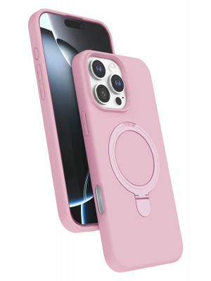 Newface Apple iPhone 16 Pro Max Regal Magsafe Standlı Kapak - Açık Pembe