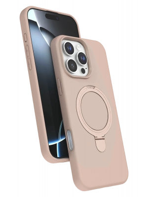 Newface Apple iPhone 16 Pro Max Regal Magsafe Standlı Kapak - Çöl Titanyum