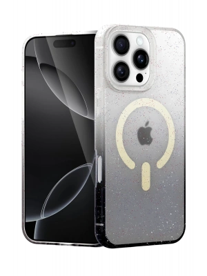 Newface Apple iPhone 16 Pro Pummel Shiny Magsafe Kapak - Siyah