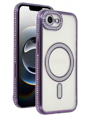 Newface Apple iPhone 16E Joke Simli Magneticsafe Kılıf - Derin Mor