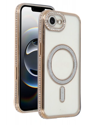Newface Apple iPhone 16E Joke Simli Magneticsafe Kılıf - Gold