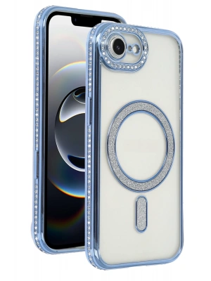 Newface Apple iPhone 16E Joke Simli Magneticsafe Kılıf - Mavi