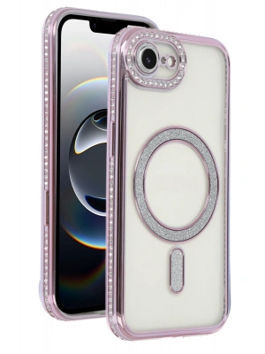 Newface Apple iPhone 16E Joke Simli Magneticsafe Kılıf - Pembe