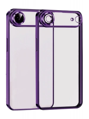 Newface Apple iPhone 17 Air Razer Lensli Silikon - Açık Mor