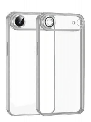 Newface Apple iPhone 17 Air Razer Lensli Silikon - Gümüş