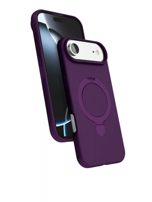 Newface Apple iPhone 17 Air Regal Magsafe Standlı Kapak - Derin Mor