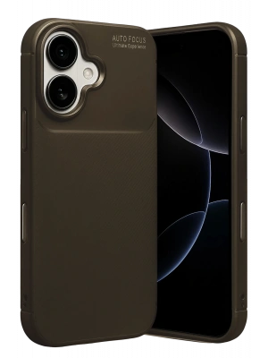 Newface Apple iPhone 17 Auto Focus Karbon Kapak - Kahverengi