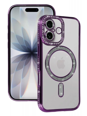 Newface Apple iPhone 17 Joke Simli Magneticsafe Kılıf - Derin Mor