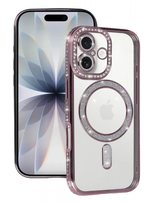 Newface Apple iPhone 17 Joke Simli Magneticsafe Kılıf - Pembe