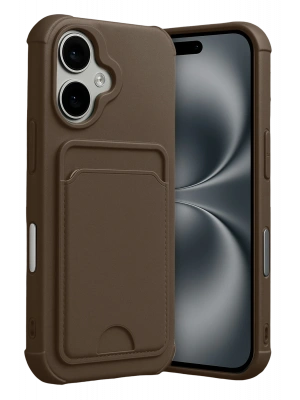 Newface Apple iPhone 17 Kelvin Kartvizitli Silikon - Kahverengi