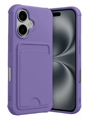 Newface Apple iPhone 17 Kelvin Kartvizitli Silikon - Lila