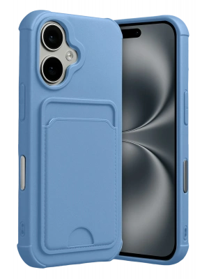 Newface Apple iPhone 17 Kelvin Kartvizitli Silikon - Mavi