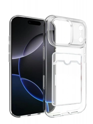 Newface Apple iPhone 17 Pro Kart Şeffaf Silikon - Şeffaf