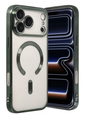 Newface Apple iPhone 17 Pro Kross Magneticsafe Kapak - Koyu Yeşil