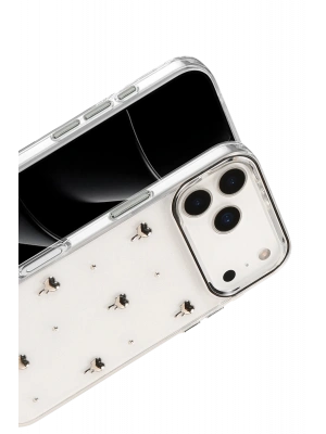 Newface Apple iPhone 17 Pro Max Fiyonk Desenli Kapak - Desen 1