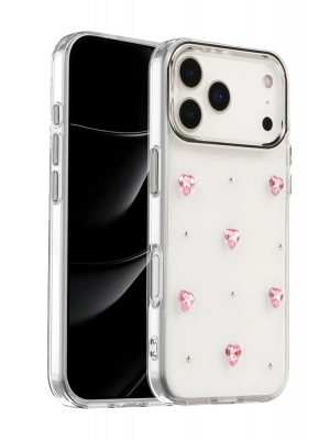 Newface Apple iPhone 17 Pro Max Fiyonk Desenli Kapak - Desen 3