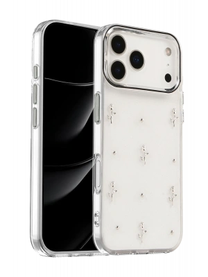 Newface Apple iPhone 17 Pro Max Fiyonk Desenli Kapak - Desen 4