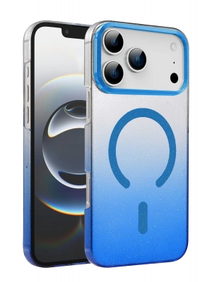 Newface Apple iPhone 17 Pro Max Glossy Magsafe Kapak - Mavi