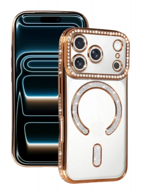 Newface Apple iPhone 17 Pro Max Joke Simli Magneticsafe Kılıf - Turuncu