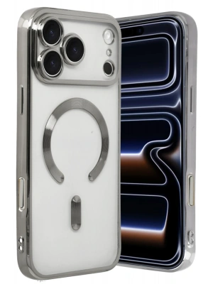 Newface Apple iPhone 17 Pro Max Kross Magneticsafe Kapak - Gümüş