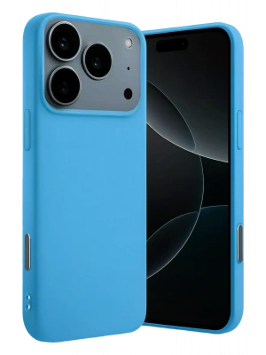 Newface Apple iPhone 17 Pro Max Nano içi Kadife Silikon - Mavi