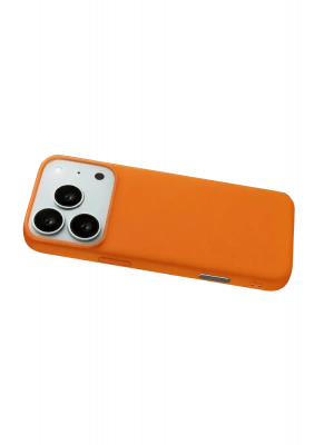 Newface Apple iPhone 17 Pro Max Nano içi Kadife Silikon - Turuncu