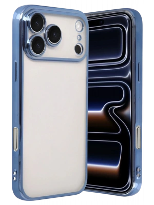 Newface Apple iPhone 17 Pro Max Razer Lensli Silikon - Açık Mavi