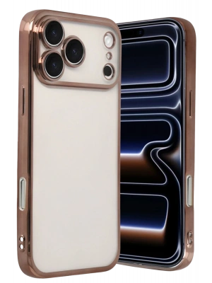 Newface Apple iPhone 17 Pro Max Razer Lensli Silikon - Çöl Titanyum