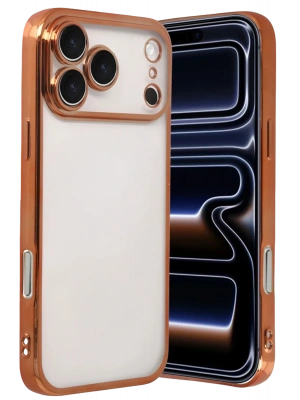 Newface Apple iPhone 17 Pro Max Razer Lensli Silikon - Turuncu