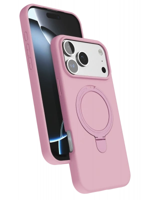 Newface Apple iPhone 17 Pro Max Regal Magsafe Standlı Kapak - Açık Pembe