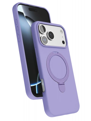 Newface Apple iPhone 17 Pro Max Regal Magsafe Standlı Kapak - Lila