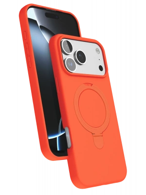 Newface Apple iPhone 17 Pro Max Regal Magsafe Standlı Kapak - Turuncu