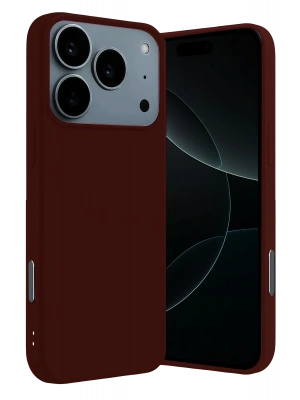 Newface Apple iPhone 17 Pro Nano içi Kadife Silikon - Bordo