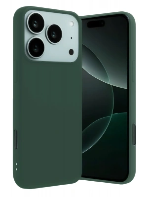 Newface Apple iPhone 17 Pro Nano içi Kadife Silikon - Koyu Yeşil