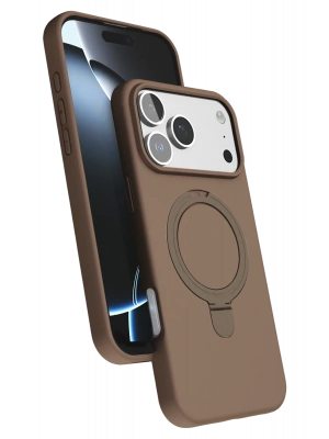 Newface Apple iPhone 17 Pro Regal Magsafe Standlı Kapak - Çöl Titanyum