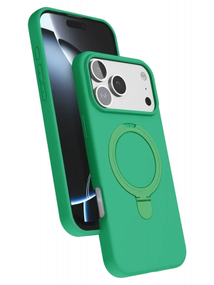 Newface Apple iPhone 17 Pro Regal Magsafe Standlı Kapak - Yeşil