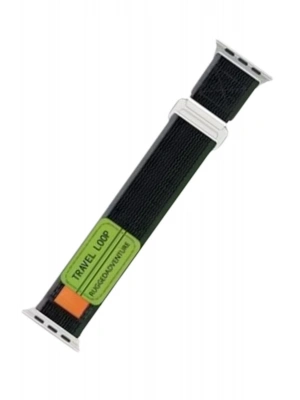 Newface Apple Watch 38mm Alice Kumaş Kordon - Yeşil-Gri