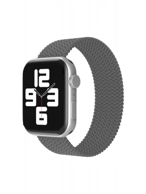 Newface Apple Watch 38mm Ayarlı Solo Silikon Kordon - Gri