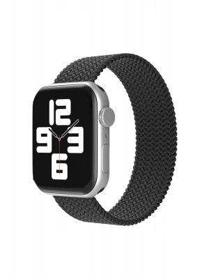 Newface Apple Watch 38mm Ayarlı Solo Silikon Kordon - Siyah