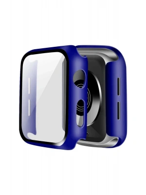 Newface Apple Watch 38mm Camlı Kasa Ekran Koruyucu - Lacivert