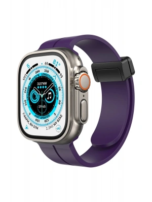 Newface Apple Watch 38mm KR412 Elegance Stylısh Kordon - Derin Mor