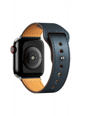 Newface Apple Watch 38mm KR415 Luaz Deri Kordon - Lacivert