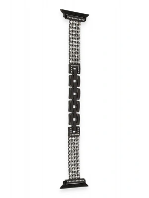 Newface Apple Watch 38mm Live Taşlı Kordon - Siyah